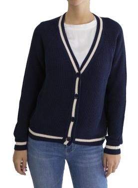 Cardigan con scollo a V con bottoni 